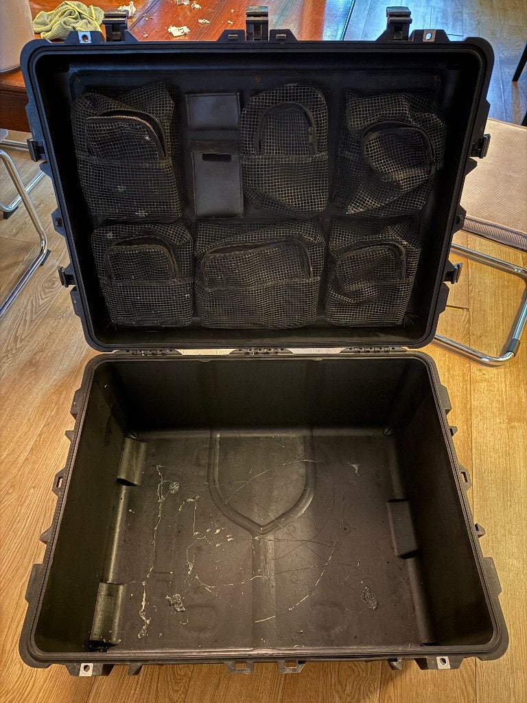 Peli 1630 case + lid organiser & removable foam, Audio, Tv en Foto, Gebruikt, Rolkoffer, Peli, Zwart
