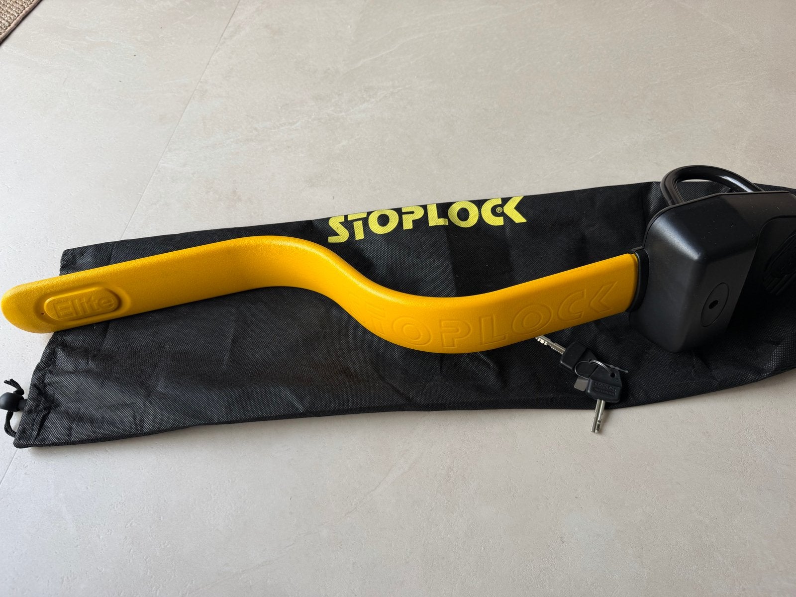 Stoplock Pro Stuurslot auto - Gele uitvoering, Ophalen of Verzenden, Gebruikt