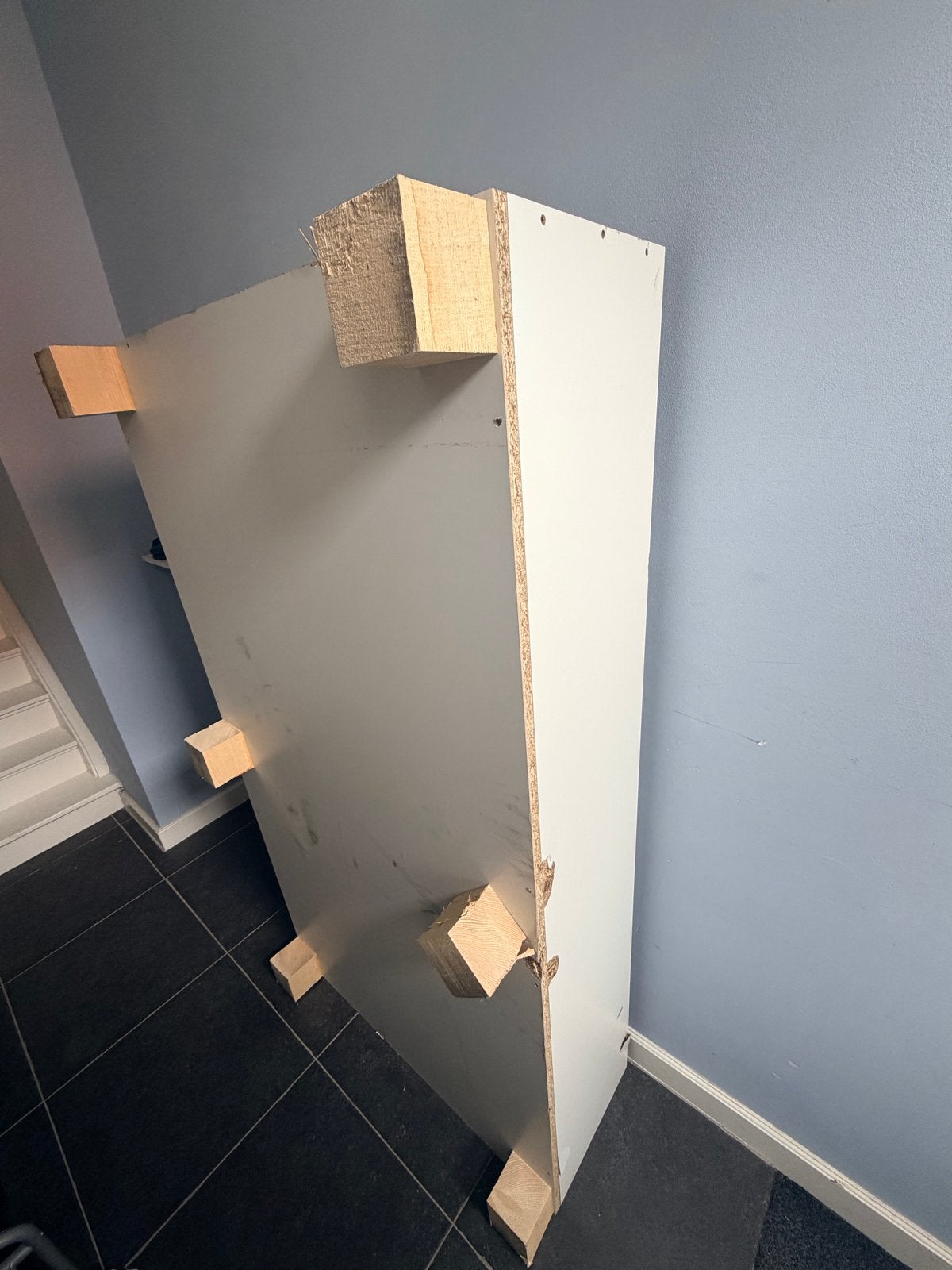 Gratis grote transportpallet / spaanplaat – 173  94  36 cm, Doe-het-zelf en Verbouw, Ophalen, Gebruikt, Minder dan 25 mm, Pallet