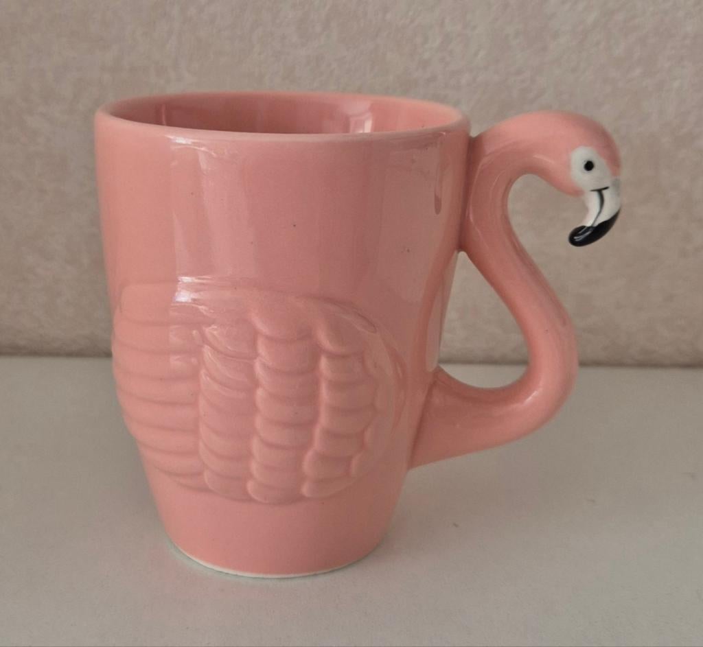 Flamingo beker, Ophalen of Verzenden, Zo goed als nieuw, Aardewerk