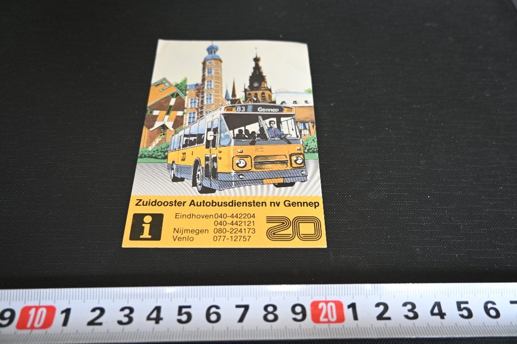 sticker Gennep Zuidooster Autobusdiensten nv EHV Nijmegen Ve, Ophalen, Zo goed als nieuw