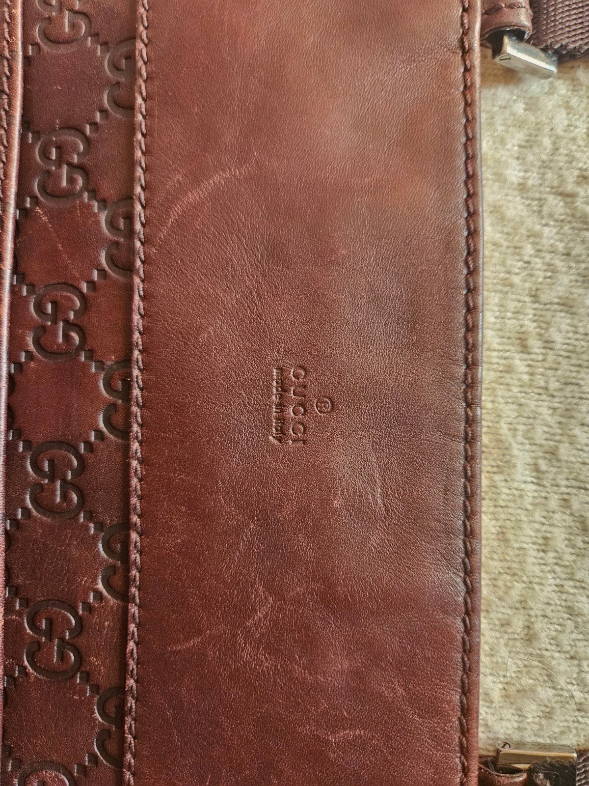 Gucci schoudertas van leer, Ophalen, Zwart, Leer