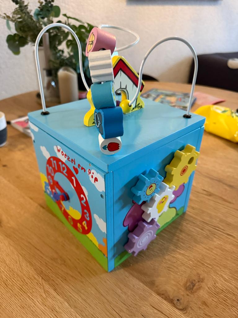 Woezel en Pip Activiteitenkubus - Houten Speelgoed, Ophalen, Zo goed als nieuw, Overige typen
