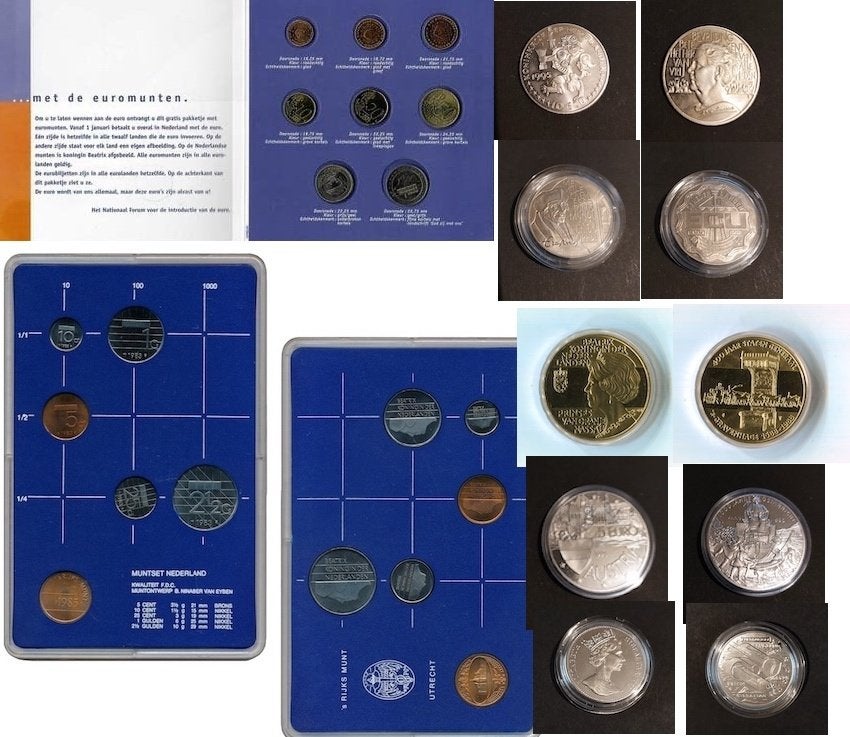 Muntset 1983, set eerste euromunten en 5 gelegenheidsmunten, Ophalen of Verzenden, Koningin Juliana, Overige waardes, Setje