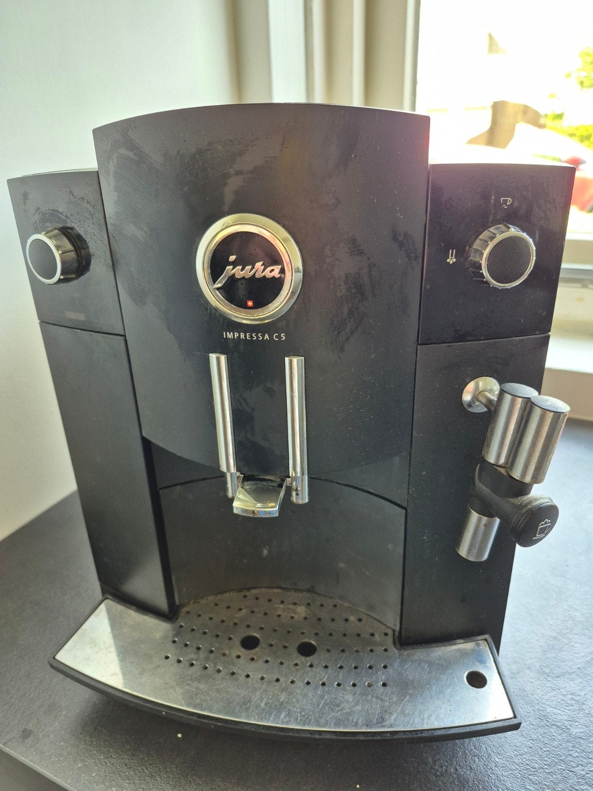 Jura Impressa C5 koffiemachien PRIJS VERLAAGD, Ophalen, Gebruikt, Koffiemachine, Koffiebonen