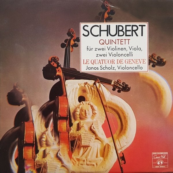 LP - Schubert - Quintett für Violinen - Le Quatuor de Geneve, Beschermende buitenhoes, LP, Kamermuziek, Schubert