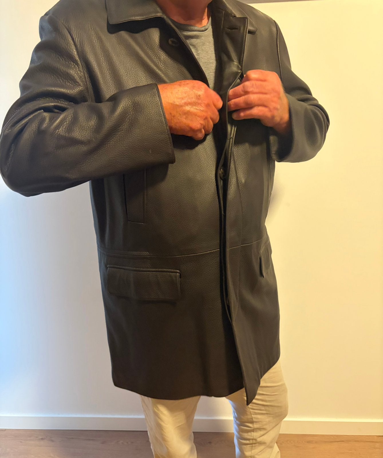 Brioni Heren Leren Jas Maat 58 Deerskin Bruin  3/4 Car Coat, Kleding | Heren, Jassen | Winter, Ophalen of Verzenden, Zo goed als nieuw