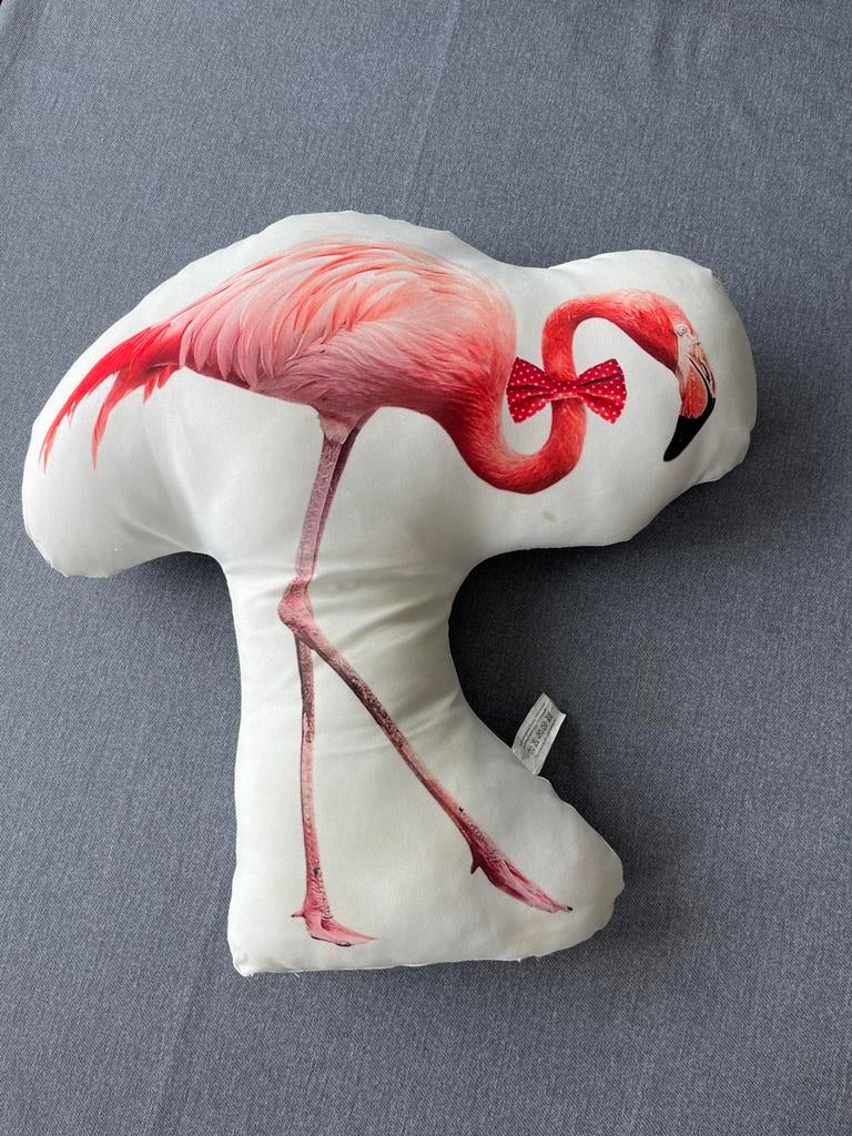 Sierkussen Flamingo roze - 40x40 cm, Ophalen of Verzenden, Gebruikt, Roze, Overige vormen