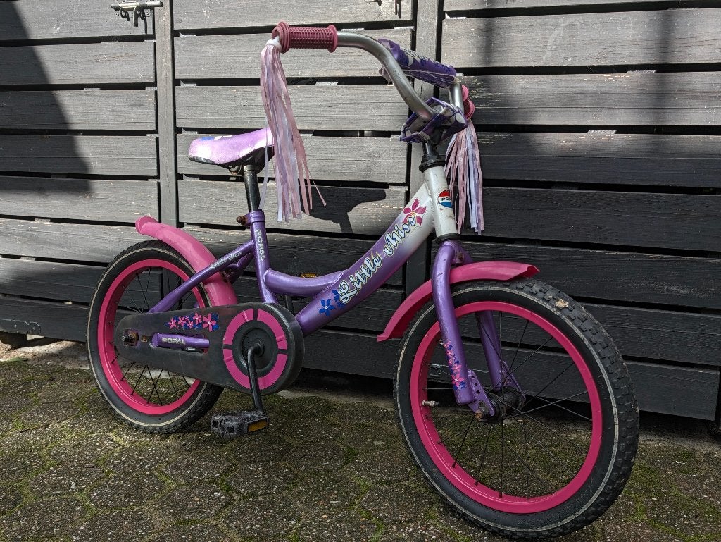 Leuke Popal Little Miss Kinderfiets 16 inch, Fietsen en Brommers, Ophalen, Terugtraprem, Gebruikt, Popal