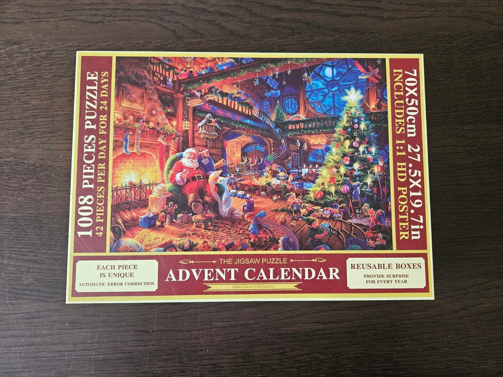Jigsaw kerstpuzzel adventcalendar 1008 stukjes, Ophalen of Verzenden, 500 t/m 1500 stukjes, Zo goed als nieuw, Legpuzzel
