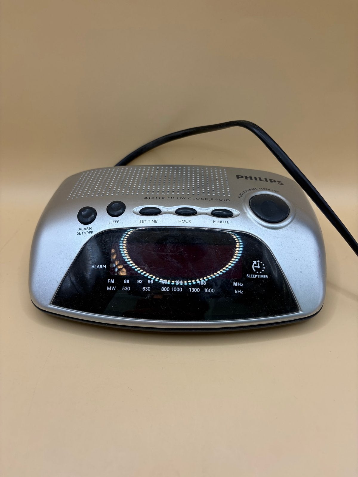 Philips AJ3110 FM MW Wekkerradio - Getest en Werkt Goed, Ophalen of Verzenden, Zo goed als nieuw, Radio