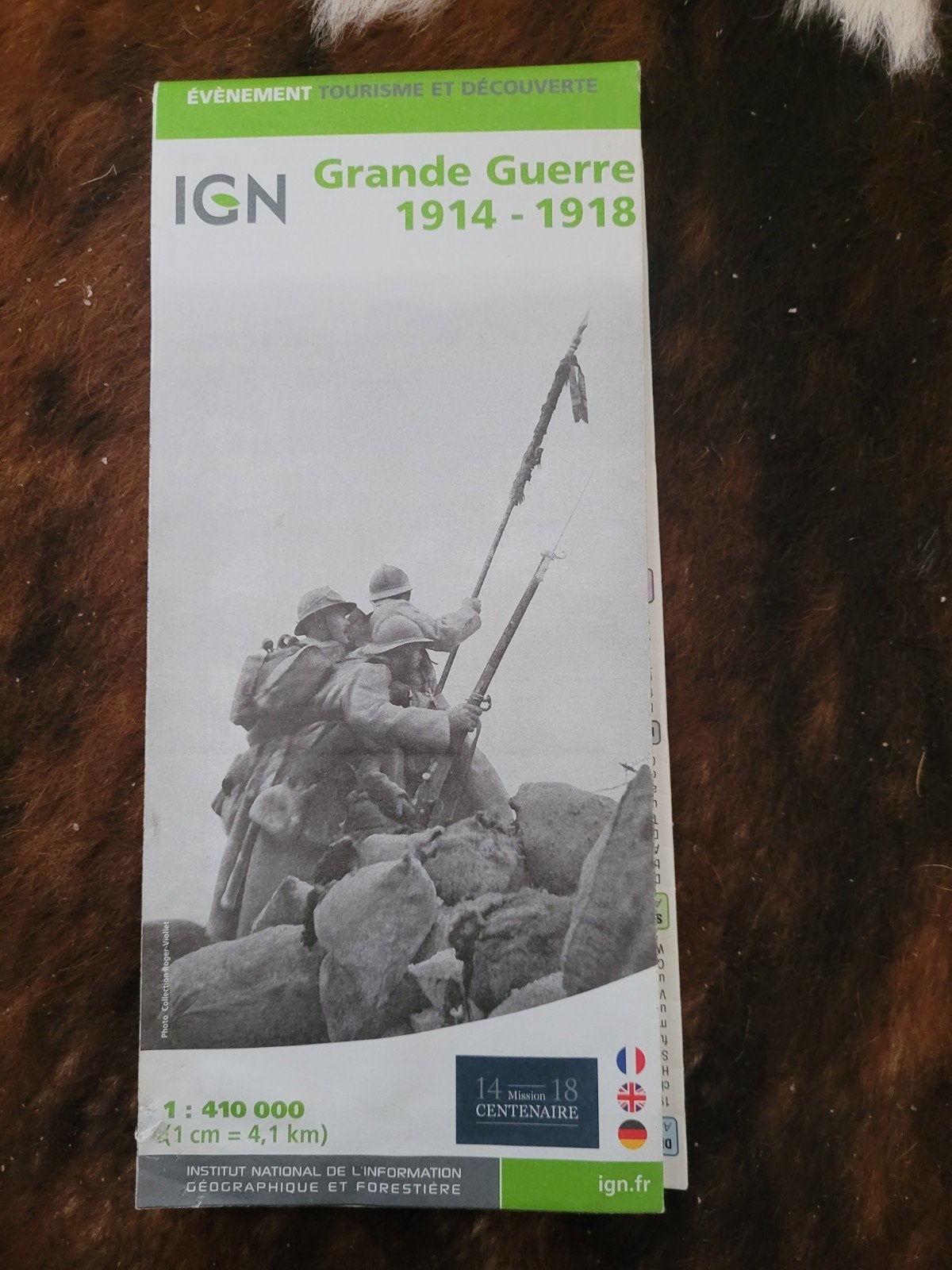 IGN Grande Guerre 1914-1918 Kaart, Ophalen of Verzenden, 20e eeuw of later, Zo goed als nieuw, IGN