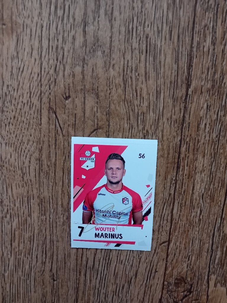 Plaatje - Wouter Marinus - FC Emmen, Ophalen of Verzenden, Zo goed als nieuw, Overige binnenlandse clubs, Poster, Plaatje of Sticker