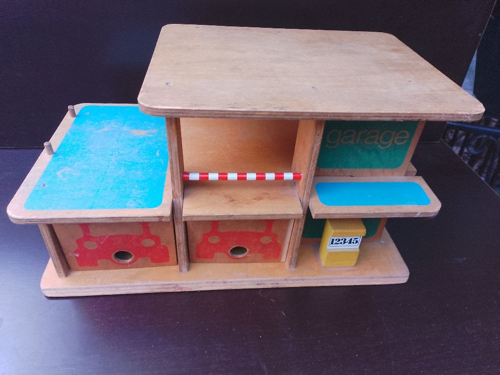 Oude Vintage Houten Garage Sio, Antiek en Kunst, Ophalen of Verzenden
