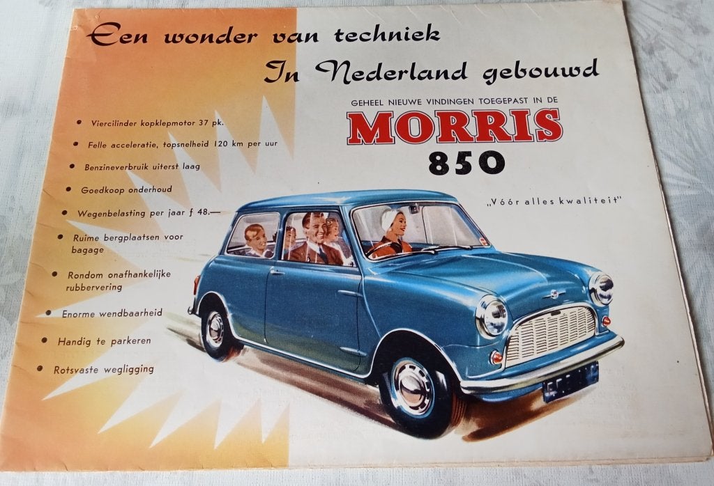 Morris 850 folder, Boeken, Auto's | Folders en Tijdschriften, Ophalen of Verzenden, Gelezen, Overige merken