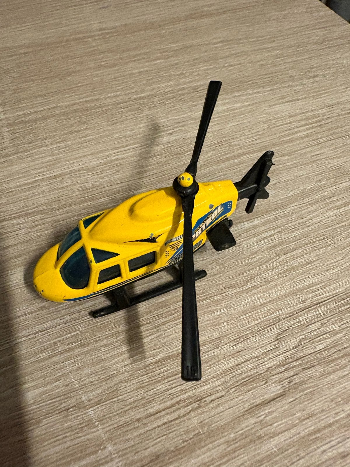 Hot Wheels Helikopter Geel - Speelgoed Voertuig, Ophalen of Verzenden, Gebruikt