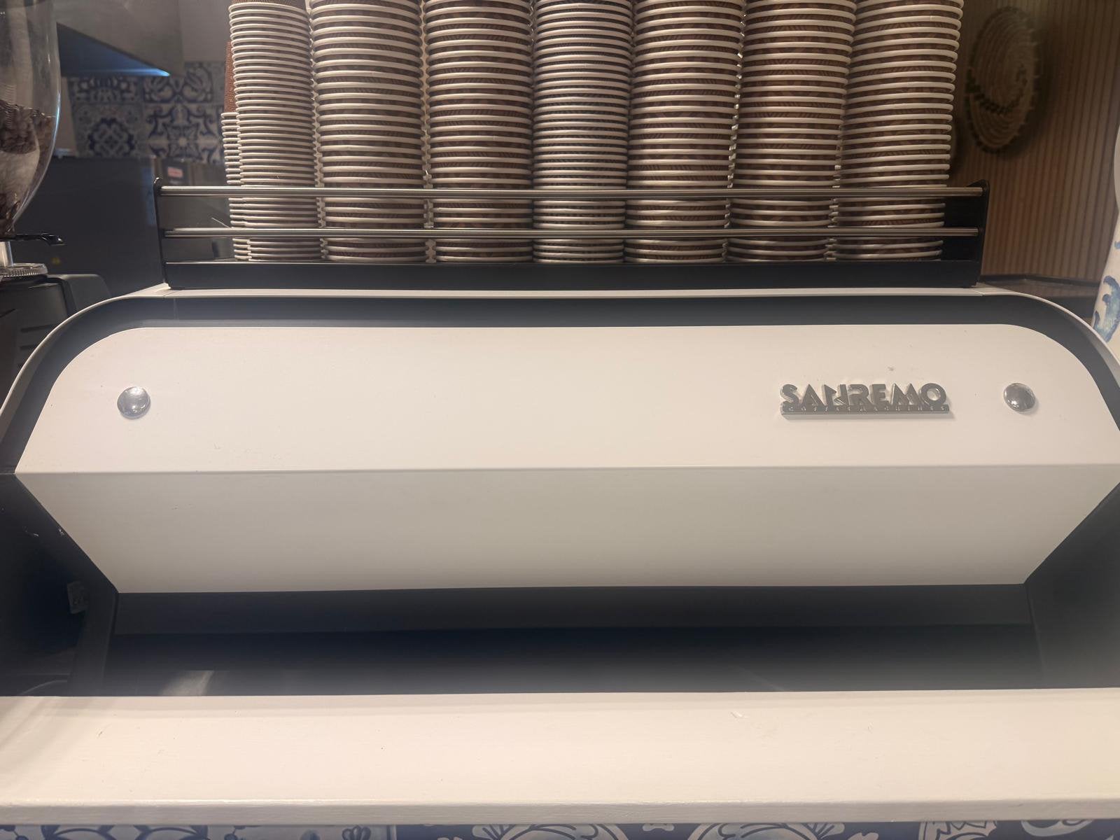 Sanremo F18 Espressomachine | 2 Boilers| Zeer Goede Staat, Witgoed en Apparatuur, Koffiezetapparaten, 10 kopjes of meer, Ophalen