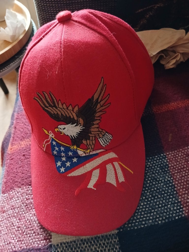 AMERKAANSE  VLAG  MET  EAGLE  -  BASEBALL CAP !!!!!!!!!, Ophalen of Verzenden, Zo goed als nieuw, One size fits all, Pet