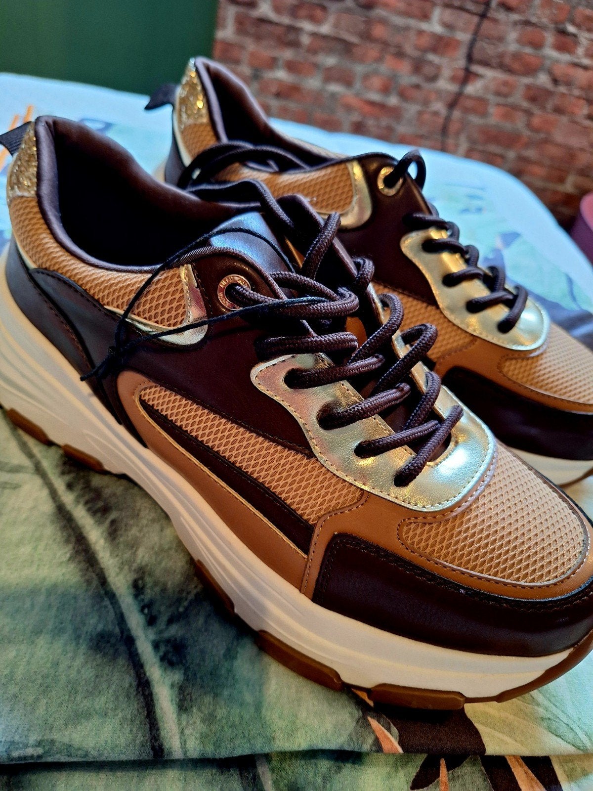 Anna field  sneakers schoenen gympen 42 bruin goud, Bruin, Ophalen of Verzenden, Sneakers of Gympen, Zo goed als nieuw