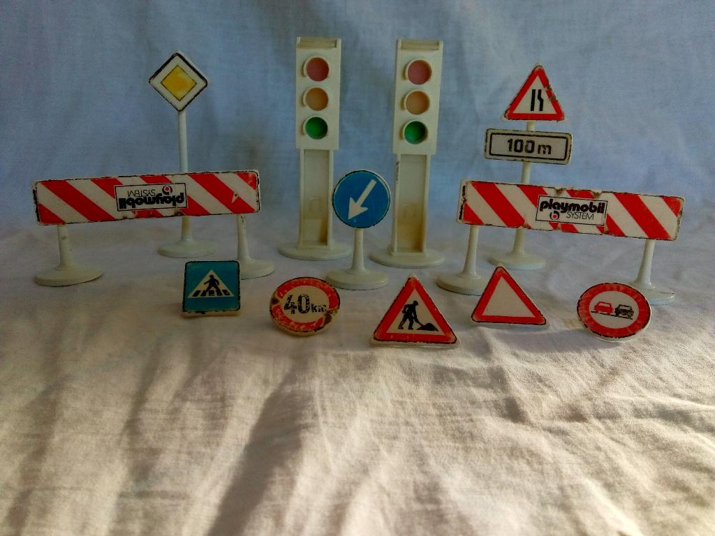 Playmobil set 3204 verkeersborden, Ophalen of Verzenden, Gebruikt