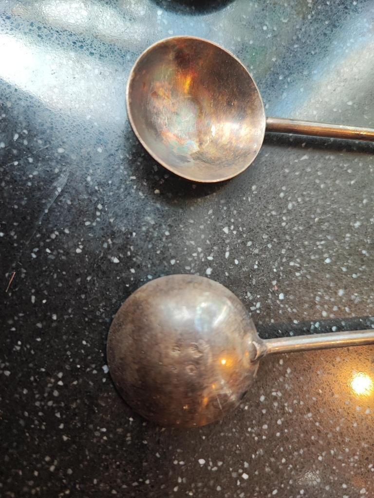 Sets lepeltjes verzilverd, Ophalen of Verzenden, Zilver