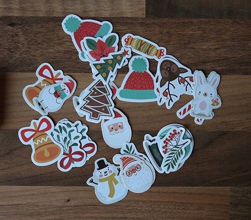 Nieuwe verpakking 46 kerst stickers, Diversen, Ophalen of Verzenden, Nieuw