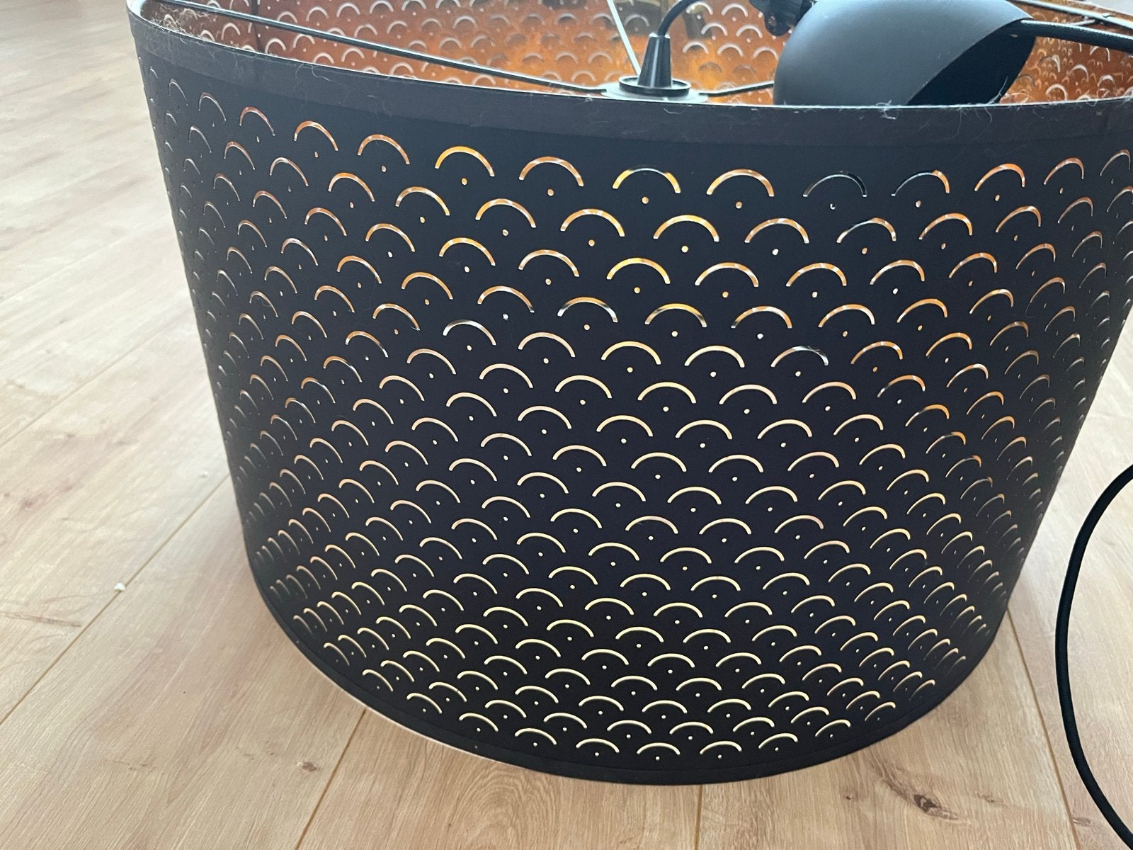 IKEA Nymo lampenkap - 59 cm - Zwart/Goud, Ophalen of Verzenden, Gebruikt, Metaal