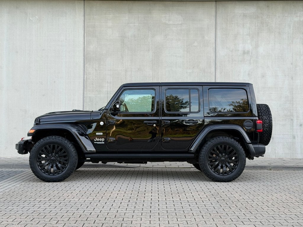 Jeep Wrangler JL Unlimited Sahara Overland 2.0T, Auto's, Automaat, Zwart, Zwart, Leder