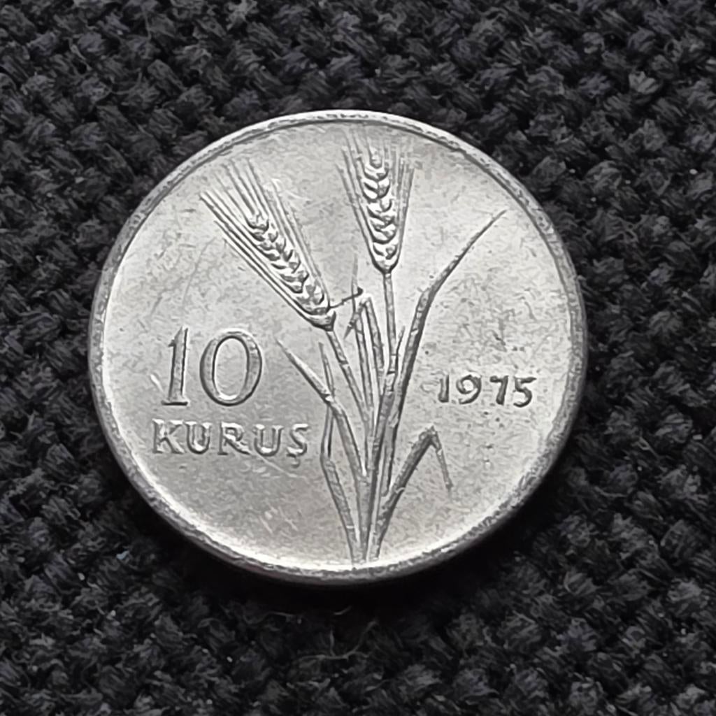 Turkije 10 Kurus 1975 FAO - Zeldzame Munt, Ophalen of Verzenden, Midden-Oosten, Losse munt
