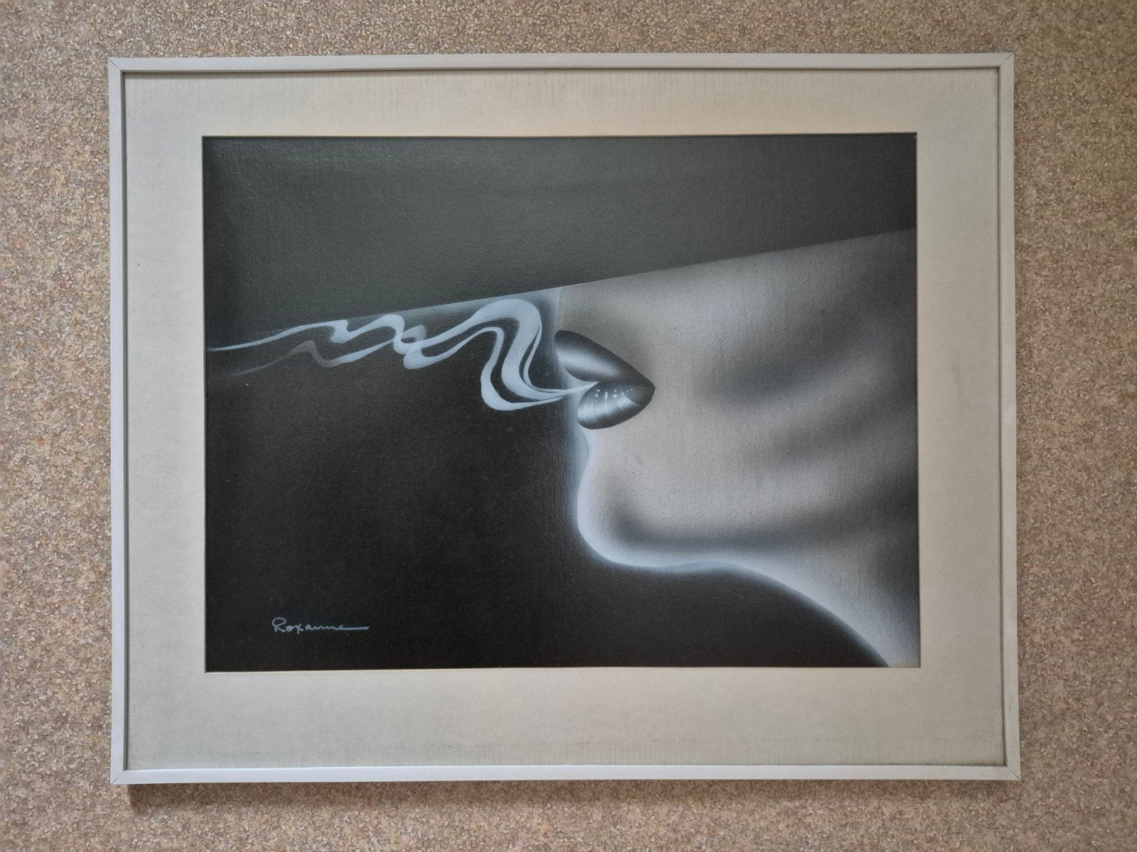 Modern gaaf zwart wit schilderij van Roxanne, Ophalen of Verzenden, Ingelijst