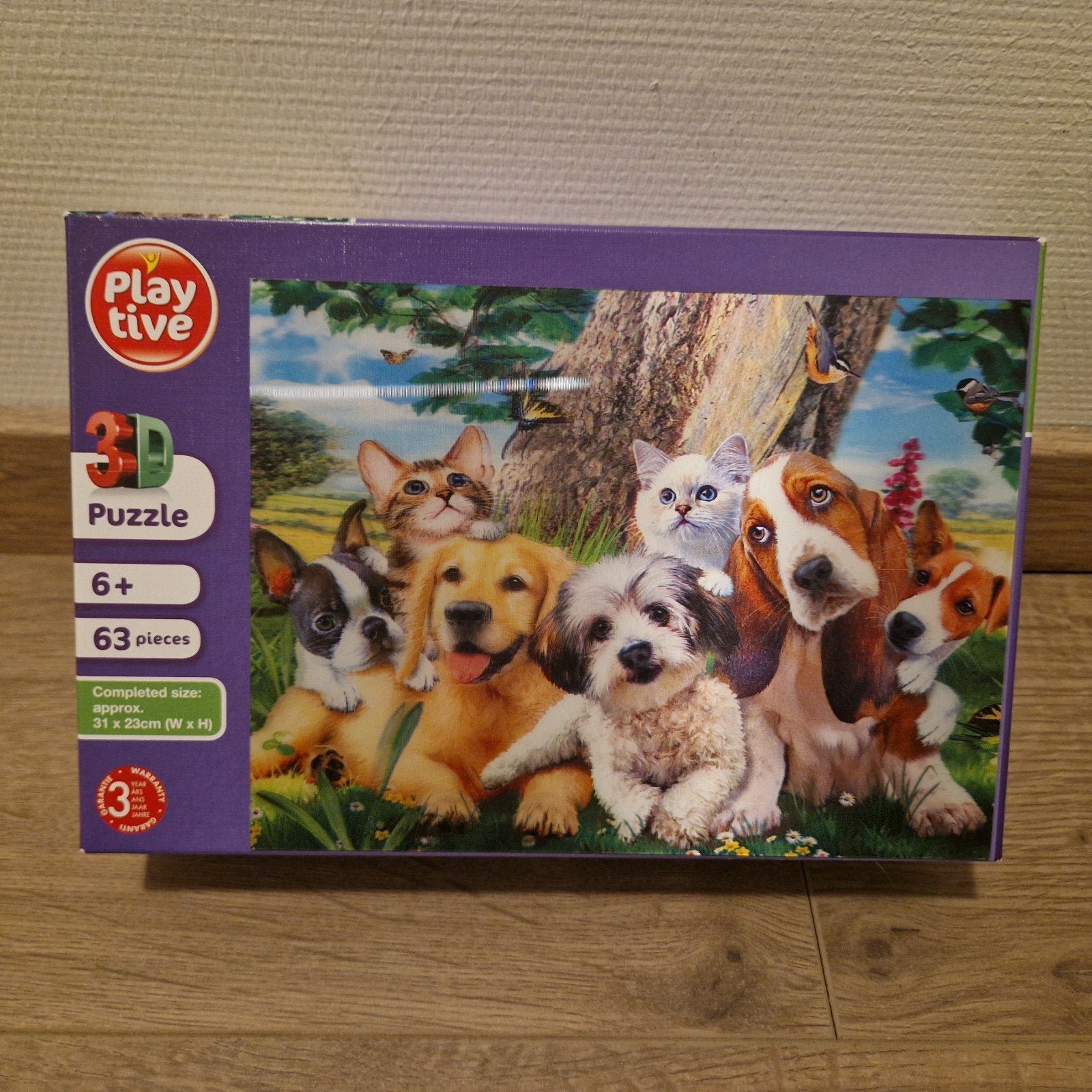 Honden en katten puzzle, Ophalen of Verzenden, Meer dan 50 stukjes, Zo goed als nieuw, 6 jaar of ouder