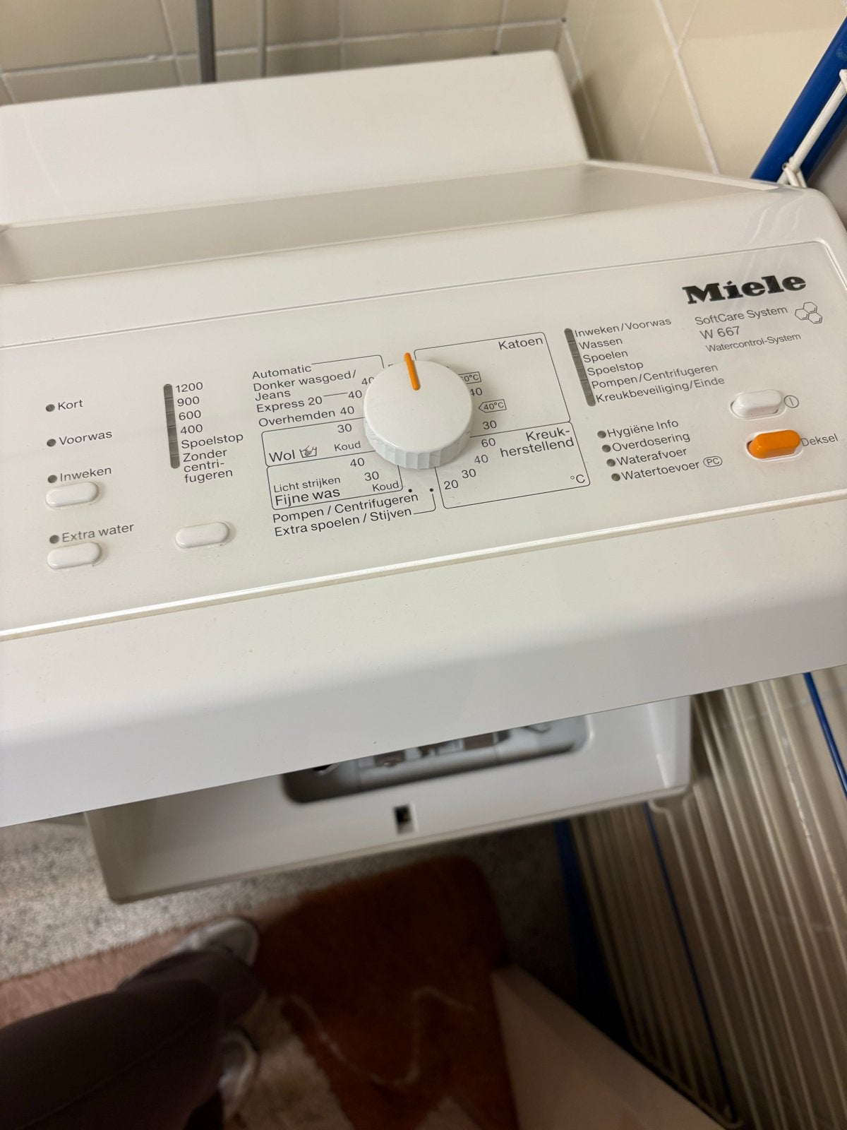 Miele W 667 Bovenlader Wasmachine - Zo goed als nieuw, Ophalen, Zo goed als nieuw, Bovenlader