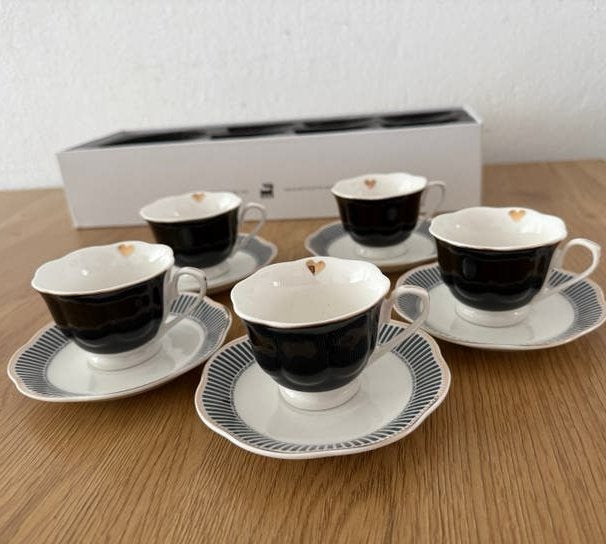 Karaca espressokopjes en Schotels, Overige merken, Ophalen of Verzenden, Zo goed als nieuw, Modern