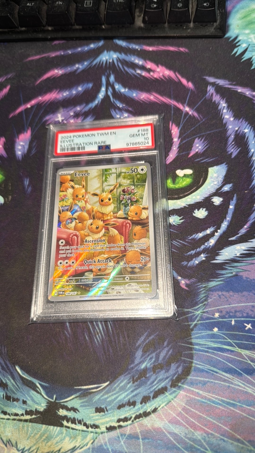 Eevee art rare 188 psa 10, Hobby en Vrije tijd, Verzamelkaartspellen | Pokémon, Ophalen of Verzenden, Zo goed als nieuw