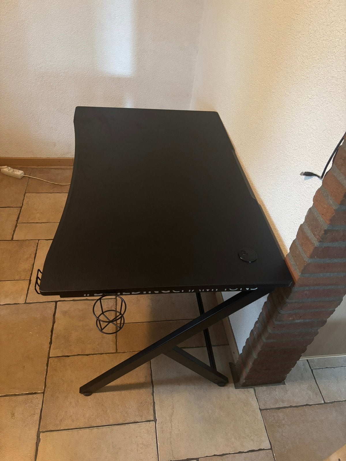 Gamingtafel / gamebureau – 116 x 75 x 76 cm, Ophalen, Zwart, Gebruikt, Spaanplaat of MDF