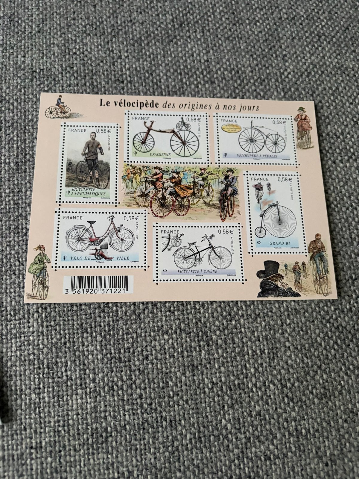 Franse postzegels: Le Vélocipède des origines à nos jours, Ophalen of Verzenden, Postfris