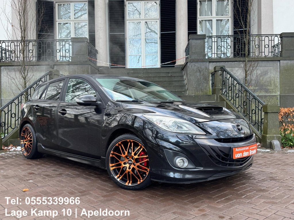 Mazda 3 2.3 DiSi Turbo MPS 260Pk Xenon Navi Leder Climate Cr, Auto's, Voorwielaandrijving, Gebruikt, 1370 kg, 4 cilinders