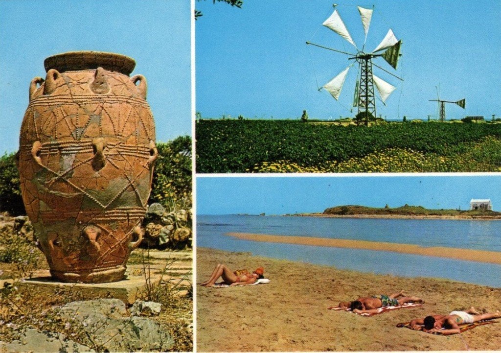 1 Ansichtkaart Malia Kreta 1978., Ophalen of Verzenden, 1960 tot 1980, Ongelopen, Overig Europa