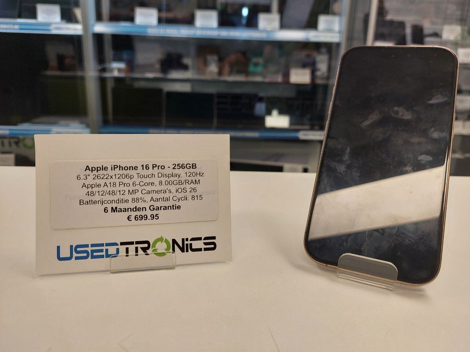 Apple iPhone 16 Pro- 256GB, 88% batterij, 6 maanden garantie, Telecommunicatie, Mobiele telefoons | Apple iPhone, Gebruikt, Ophalen of Verzenden