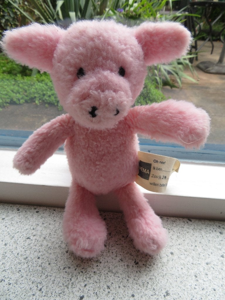 Varken Varkentje van Hema super zacht velours meet ca 20 cm, Hema, Overige typen, Ophalen of Verzenden, Zo goed als nieuw