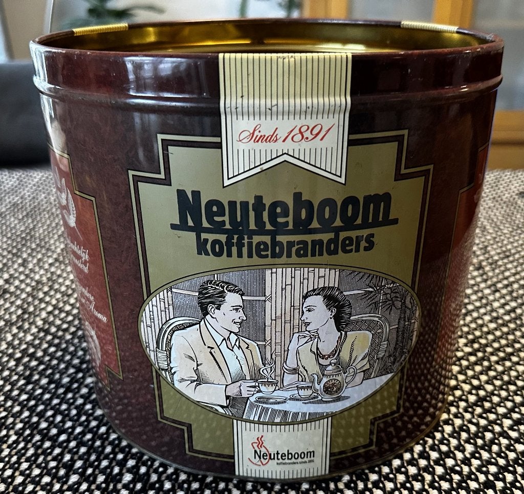 Vintagee blik Neuteboom Koffiebranders, Verzamelen, Blikken, Ophalen of Verzenden, Gebruikt, Koffie, Verkade