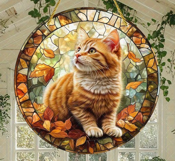 Raamhanger poes - kat ( kleurrijk ), Verzenden, Nieuw