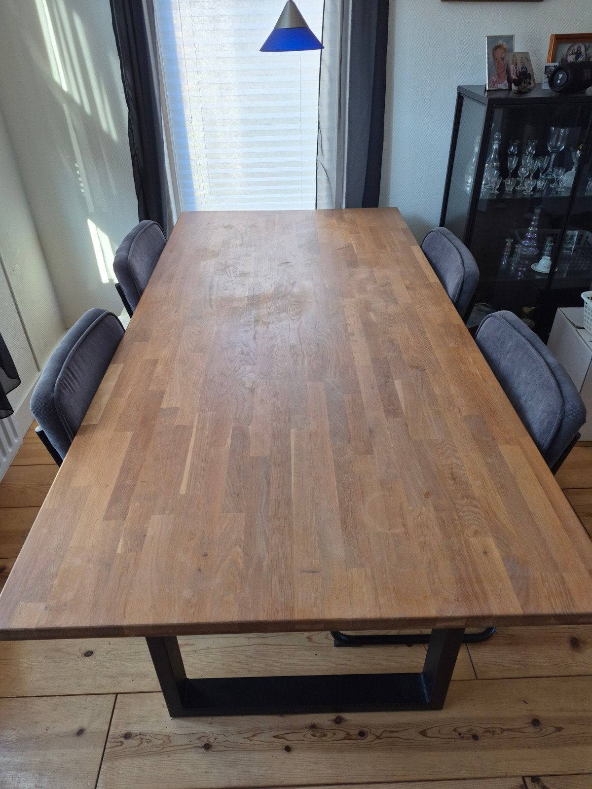 tafel eiken 200x95, Ophalen, Eikenhout, 50 tot 100 cm, 150 tot 200 cm