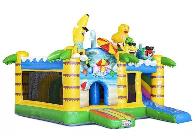 Huur Multiplay Summer Party Springkussen met Glijbaan, Ophalen, JB Inflatables, Paddock, Paddock