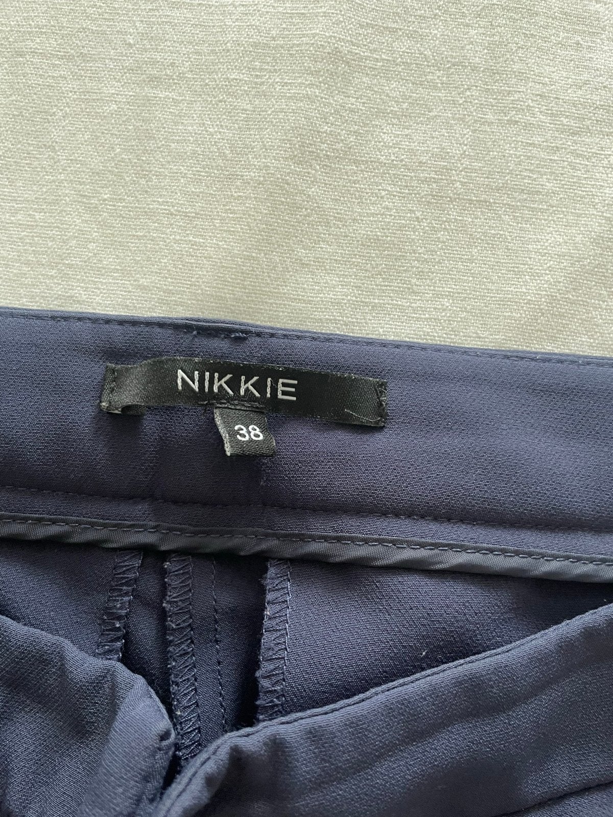 Nikkie pantalon maat 38, Ophalen of Verzenden, Zo goed als nieuw, Maat 38/40 (M), Blauw
