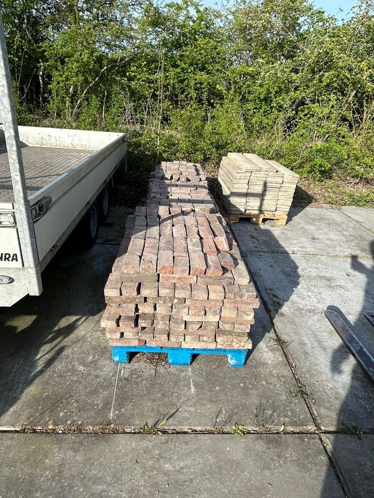Waalse klinkers handgebakken - 22 m², Ophalen of Verzenden, Gebruikt, Bakstenen