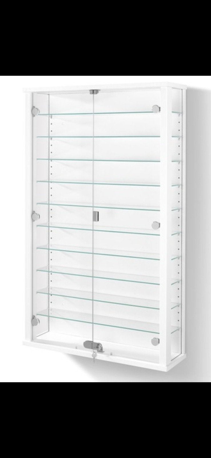 Witte Livarno Ikea vitrinekast, Zo goed als nieuw, 150 tot 200 cm, 25 tot 50 cm, 50 tot 100 cm