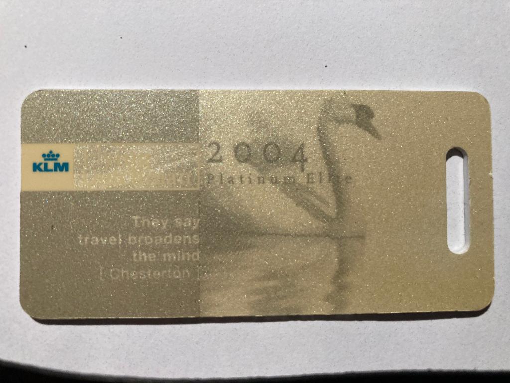 KLM Platinum Elite Label, Ophalen of Verzenden, Zo goed als nieuw, Patch, Badge of Embleem