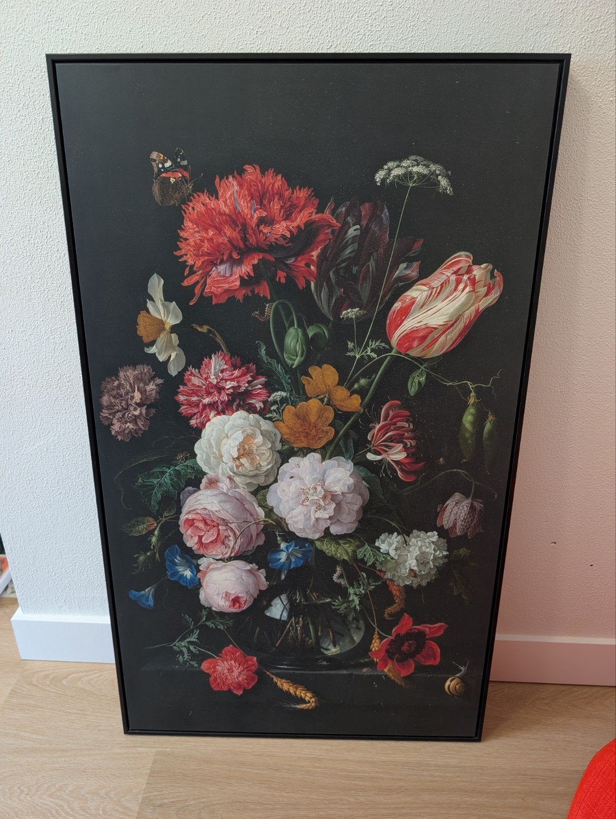 Schilderij Stilleven met bloemen - multikleur - 118x70 cm, Antiek en Kunst, Ophalen, Klassiek, Overige technieken, Bloemen