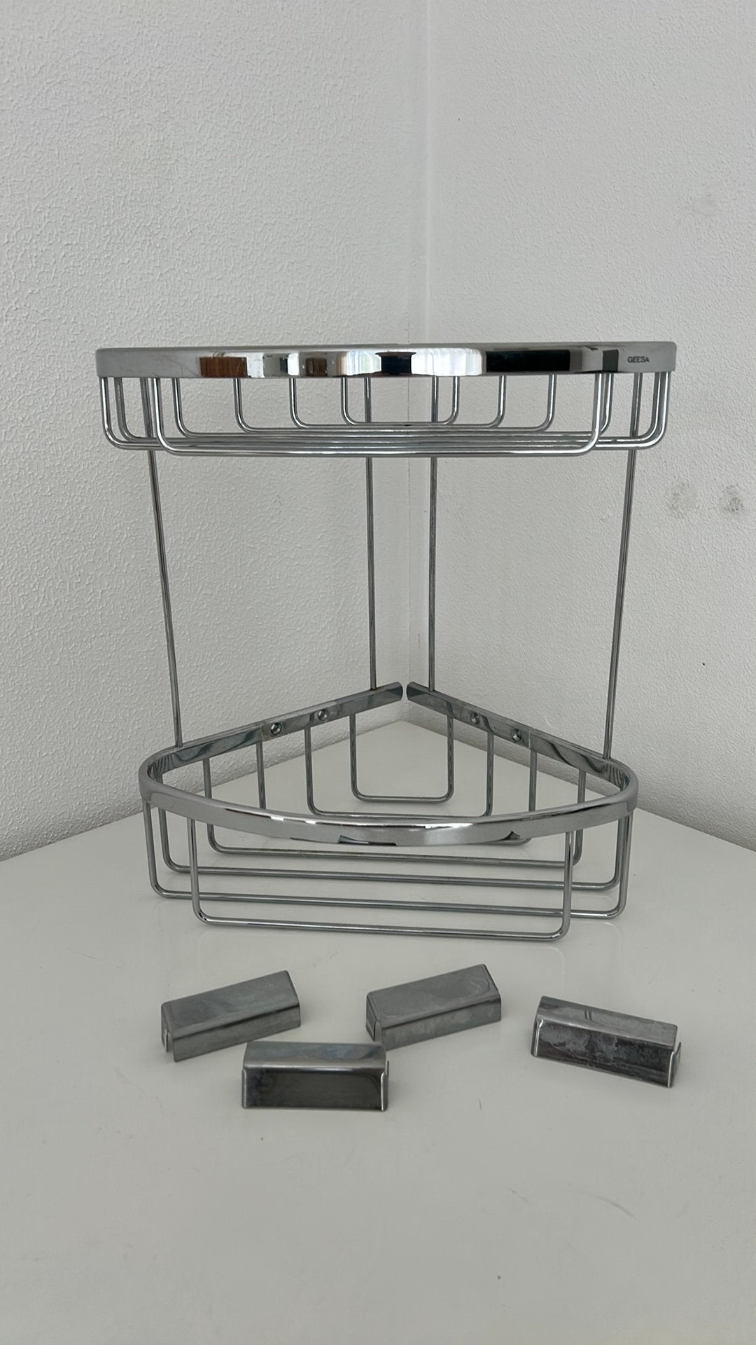 Geesa zeeprek voor in de hoek van de douche, Ophalen of Verzenden, Gebruikt, Zilver
